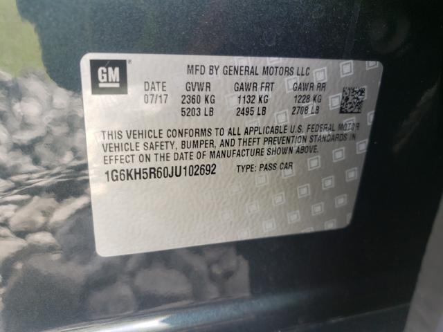 Aukcja sprzedaży 2018 Cadillac Ct6 Premiu, vin: 1G6KH5R60JU102692, numer aukcji: 56122071
