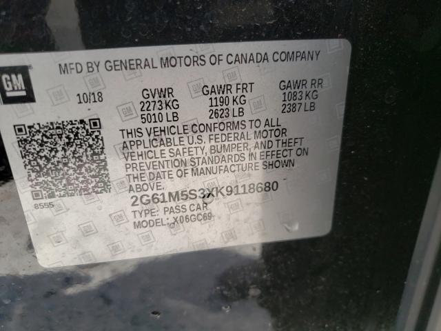 2019 Cadillac Xts Luxury მანქანა იყიდება აუქციონზე, vin: 2G61M5S3XK9118680, აუქციონის ნომერი: 55665171