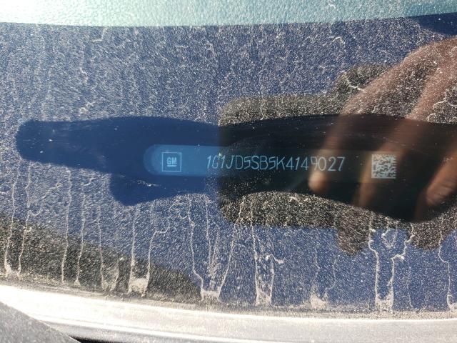Aukcja sprzedaży 2019 Chevrolet Sonic Lt, vin: 1G1JD5SB5K4149027, numer aukcji: 56681321