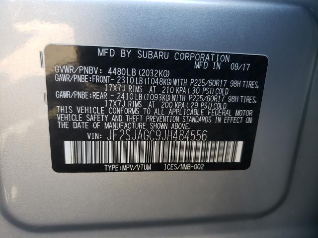 Продажа на аукционе авто 2018 Subaru Forester 2, vin: JF2SJAGC9JH484556, номер лота: 58945681