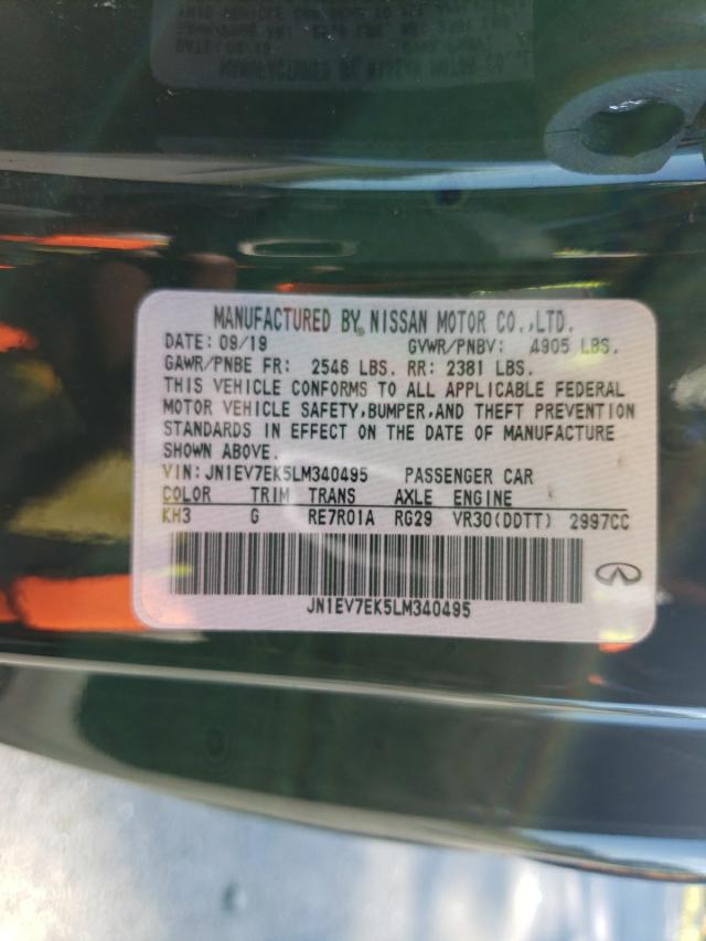 Aukcja sprzedaży 2020 Infiniti Q60 Pure, vin: JN1EV7EK5LM340495, numer aukcji: 60799661