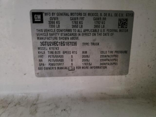 Продаж на аукціоні авто 2014 Gmc Sierra K1500 Slt, vin: 3GTU2VEC1EG187036, номер лоту: 61824731