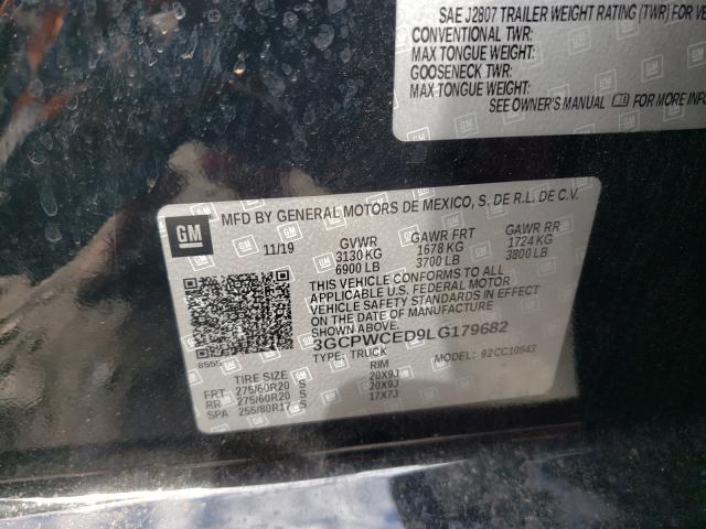 Aukcja sprzedaży 2020 Chevrolet Silverado, vin: 3GCPWCED9LG179682, numer aukcji: 63583461