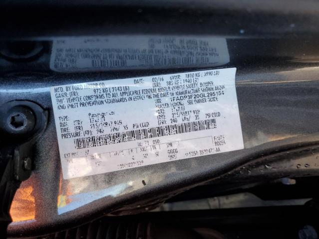 2016 Ford Focus Se მანქანა იყიდება აუქციონზე, vin: 1FADP3F20GL295154, აუქციონის ნომერი: 39825714