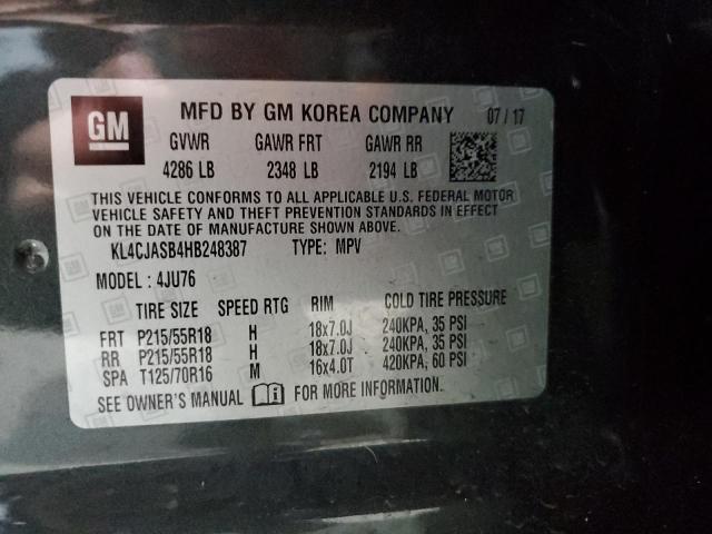 Aukcja sprzedaży 2017 Buick Encore Preferred, vin: KL4CJASB4HB248387, numer aukcji: 37017114