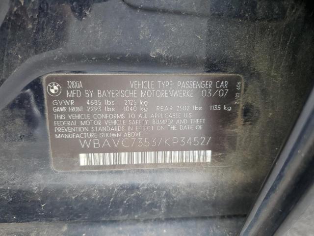 2007 Bmw 328 Xi Sulev მანქანა იყიდება აუქციონზე, vin: WBAVC73537KP34527, აუქციონის ნომერი: 37482394