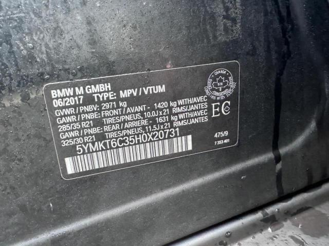 40667654 :رقم المزاد ، 5YMKT6C35H0X20731 vin ، 2017 Bmw X5 M مزاد بيع