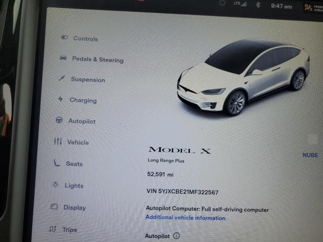 Продажа на аукционе авто 2021 Tesla Model X, vin: 5YJXCBE21MF322567, номер лота: 82638723