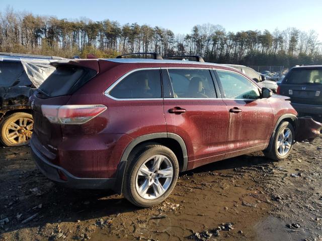 Aukcja sprzedaży 2015 Toyota Highlander Limited, vin: 5TDDKRFH4FS222009, numer aukcji: 36850394