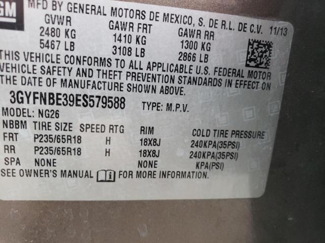 39347424 :رقم المزاد ، 3GYFNBE39ES579588 vin ، 2014 Cadillac Srx Luxury Collection مزاد بيع