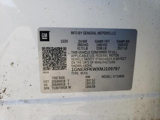 2021 Chevrolet Traverse Ls მანქანა იყიდება აუქციონზე, vin: 1GNERFKWXMJ109797, აუქციონის ნომერი: 38279234