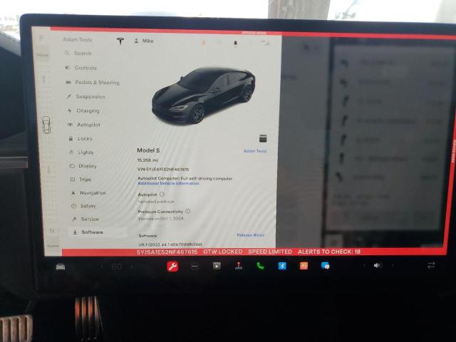 Продаж на аукціоні авто 2022 Tesla Model S, vin: 5YJSA1E52NF487615, номер лоту: 38889694