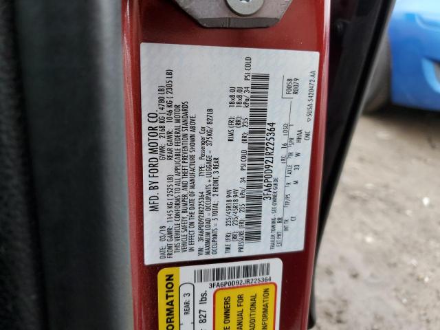 Aukcja sprzedaży 2018 Ford Fusion Titanium/platinum, vin: 3FA6P0D92JR225364, numer aukcji: 40648524