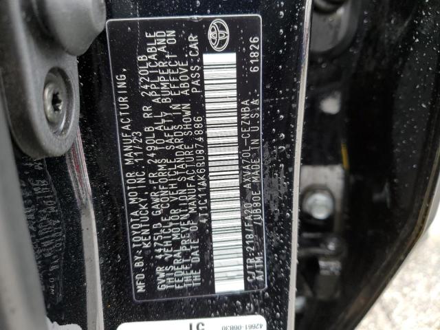 2024 Toyota Camry Le მანქანა იყიდება აუქციონზე, vin: 4T1C11AK6RU874886, აუქციონის ნომერი: 39851164
