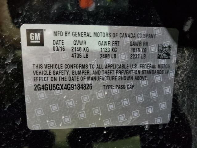 82449183 :رقم المزاد ، 2G4GU5GX4G9184826 vin ، 2016 Buick Regal Gs مزاد بيع