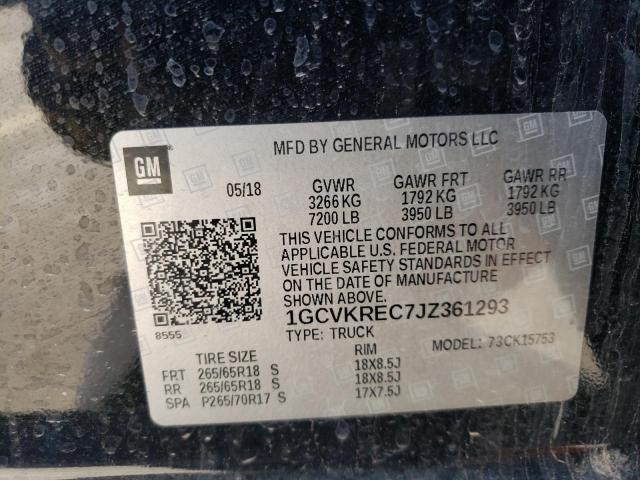 Продаж на аукціоні авто 2018 Chevrolet Silverado K1500 Lt, vin: 1GCVKREC7JZ361293, номер лоту: 37884474