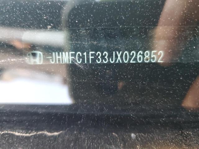 37105624 :رقم المزاد ، JHMFC1F33JX026852 vin ، 2018 Honda Civic Ex مزاد بيع