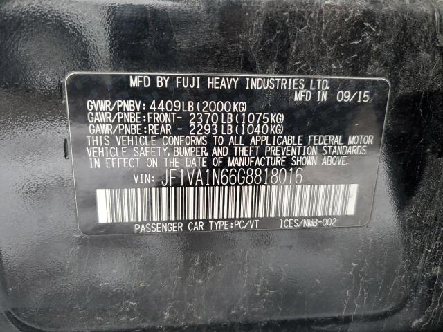 Продаж на аукціоні авто 2016 Subaru Wrx Limited, vin: JF1VA1N66G8818016, номер лоту: 38959654