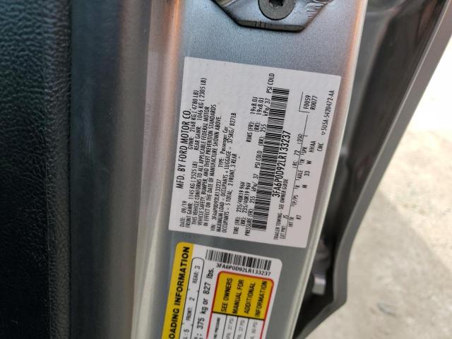 2020 Ford Fusion Titanium მანქანა იყიდება აუქციონზე, vin: 3FA6P0D92LR133237, აუქციონის ნომერი: 37294254