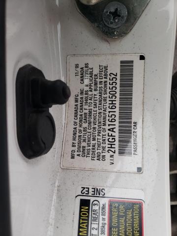 Продаж на аукціоні авто 2006 Honda Civic, vin: 2HGFA16516H505552, номер лоту: 36790604