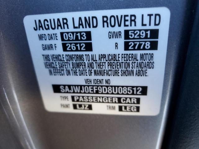 39193574 :رقم المزاد ، SAJWJ0EF9D8U08512 vin ، 2013 Jaguar Xf مزاد بيع