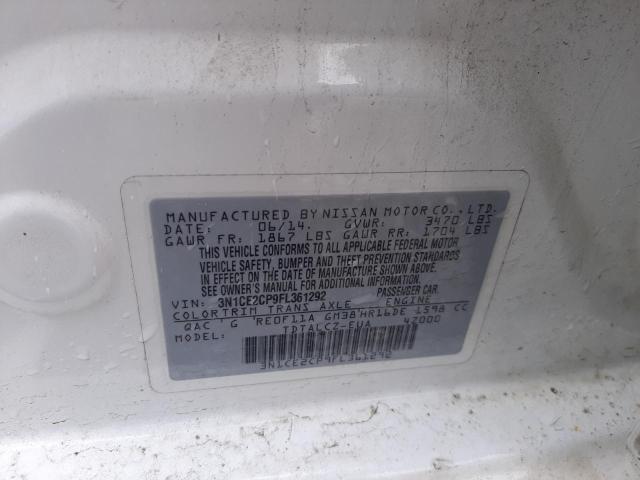 39787514 :رقم المزاد ، 3N1CE2CP9FL361292 vin ، 2015 Nissan Versa Note S مزاد بيع