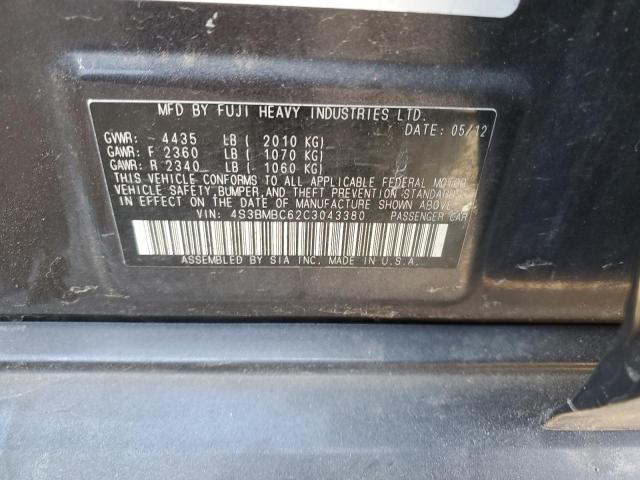 38306764 :رقم المزاد ، 4S3BMBC62C3043380 vin ، 2012 Subaru Legacy 2.5i Premium مزاد بيع