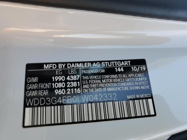 Aukcja sprzedaży 2020 Mercedes-benz A 220, vin: WDD3G4EB0LW042332, numer aukcji: 40575844