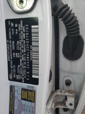 2019 Kia Optima Sx მანქანა იყიდება აუქციონზე, vin: 5XXGW4L20KG378743, აუქციონის ნომერი: 80682123