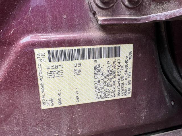 Aukcja sprzedaży 2010 Nissan Maxima S, vin: 1N4AA5AP4AC857647, numer aukcji: 40316594