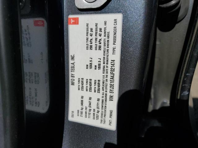 Продажа на аукционе авто 2018 Tesla Model 3, vin: 5YJ3E1EA4JF021474, номер лота: 41043064