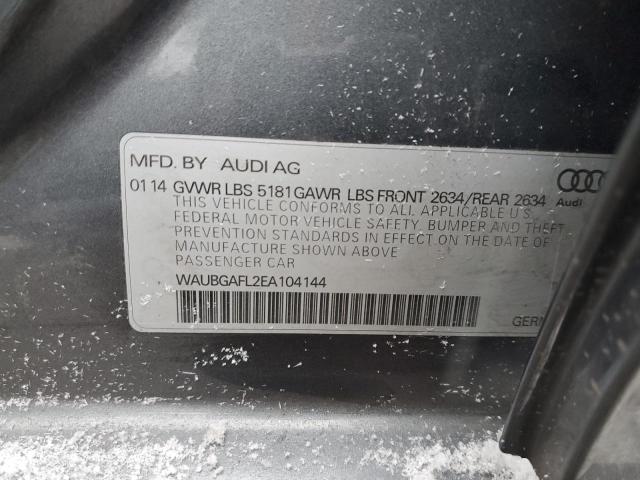 2014 Audi S4 Premium Plus მანქანა იყიდება აუქციონზე, vin: WAUBGAFL2EA104144, აუქციონის ნომერი: 37631514