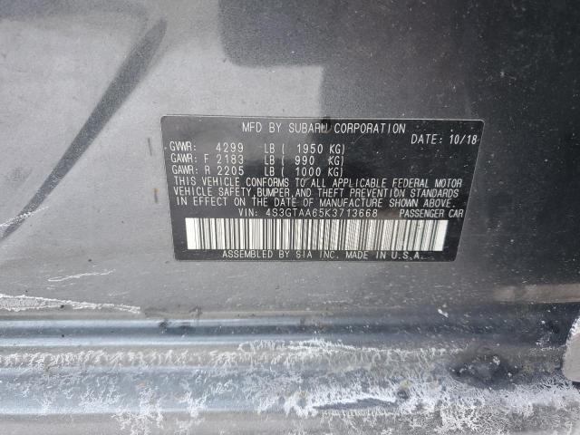 Продажа на аукционе авто 2019 Subaru Impreza, vin: 4S3GTAA65K3713668, номер лота: 38147534