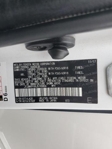 Aukcja sprzedaży 2018 Lexus Gx 460, vin: JTJBM7FXXJ5190806, numer aukcji: 39220704