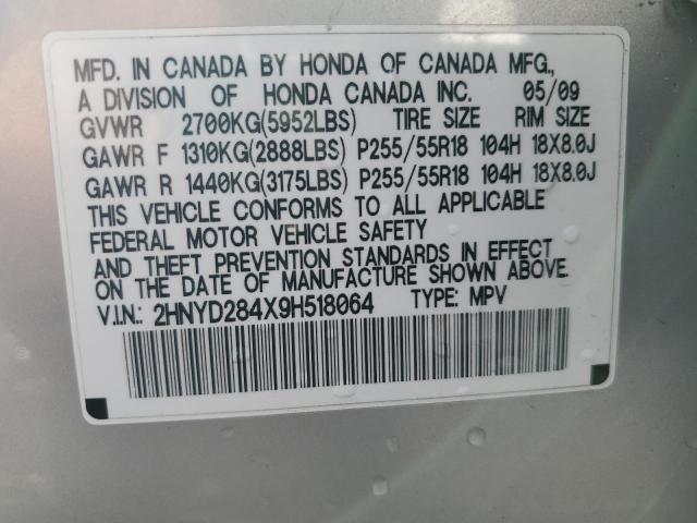 Aukcja sprzedaży 2009 Acura Mdx Technology, vin: 2HNYD284X9H518064, numer aukcji: 37487224
