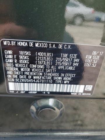 38524884 :رقم المزاد ، 3CZRU5H54JG701110 vin ، 2018 Honda Hr-v Ex مزاد بيع