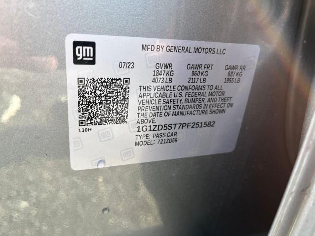 Aukcja sprzedaży 2023 Chevrolet Malibu Lt, vin: 1G1ZD5ST7PF251582, numer aukcji: 38561794