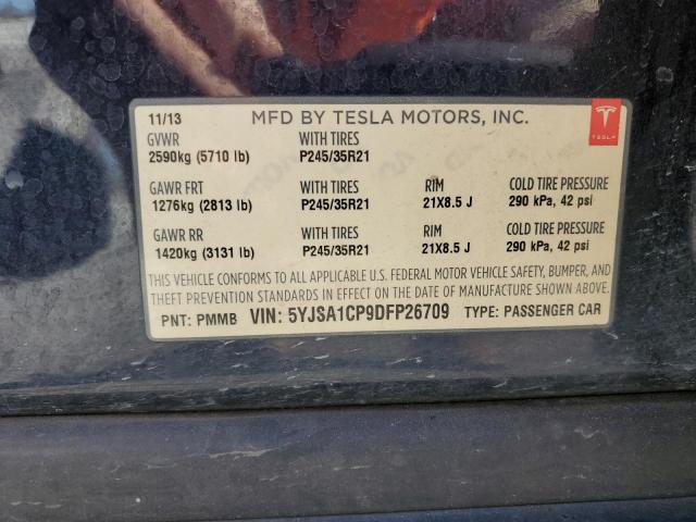 Aukcja sprzedaży 2013 Tesla Model S, vin: 5YJSA1CP9DFP26709, numer aukcji: 39062014