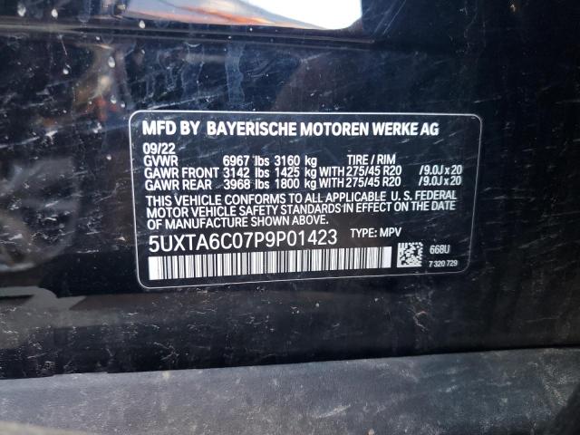 41072284 :رقم المزاد ، 5UXTA6C07P9P01423 vin ، 2023 Bmw X5 Xdrive45e مزاد بيع