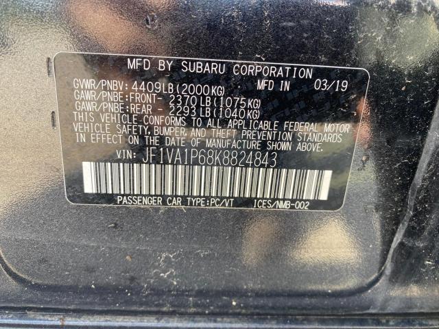 Aukcja sprzedaży 2019 Subaru Wrx Limited, vin: JF1VA1P68K8824843, numer aukcji: 40064654