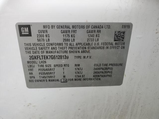 Продажа на аукционе авто 2016 Gmc Terrain Sle, vin: 2GKFLTEK7G6128139, номер лота: 37482384