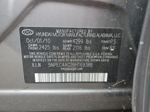 40903384 :رقم المزاد ، 5NPEC4AC2BH169388 vin ، 2011 Hyundai Sonata Se مزاد بيع