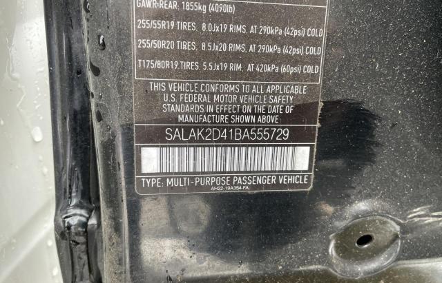 39964224 :رقم المزاد ، SALAK2D41BA555729 vin ، 2011 Land Rover Lr4 Hse Luxury مزاد بيع