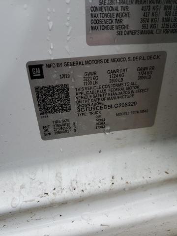 Aukcja sprzedaży 2020 Gmc Sierra, vin: 3GTU9CED5LG216320, numer aukcji: 39463424