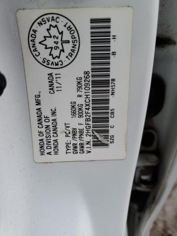 Aukcja sprzedaży 2012 Honda Civic Lx, vin: 2HGFB2F4XCH109268, numer aukcji: 40887394