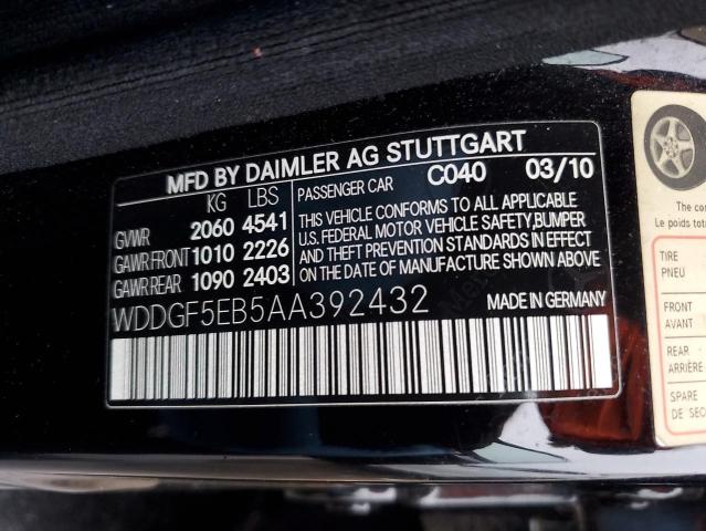39378734 :رقم المزاد ، WDDGF5EB5AA392432 vin ، 2010 Mercedes-benz C 300 مزاد بيع