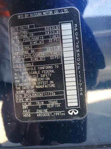 2019 Infiniti Qx50 Essential მანქანა იყიდება აუქციონზე, vin: 3PCAJ5M30KF111736, აუქციონის ნომერი: 39863274