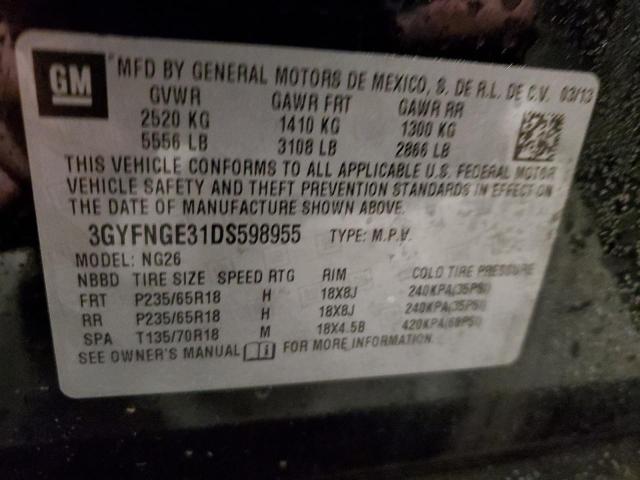 Продажа на аукционе авто 2013 Cadillac Srx Luxury Collection, vin: 3GYFNGE31DS598955, номер лота: 38908414
