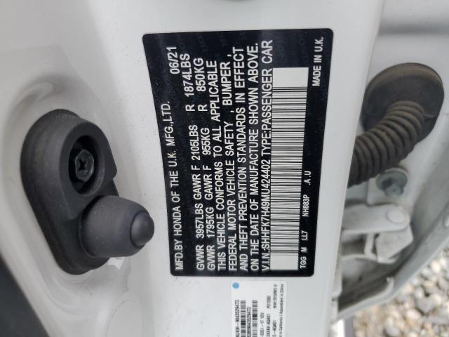 37709814 :رقم المزاد ، SHHFK7H49MU424402 vin ، 2021 Honda Civic Sport مزاد بيع