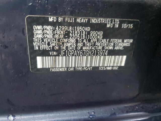 Продаж на аукціоні авто 2016 Subaru Impreza Sport Limited, vin: JF1GPAY67GH213974, номер лоту: 38530814